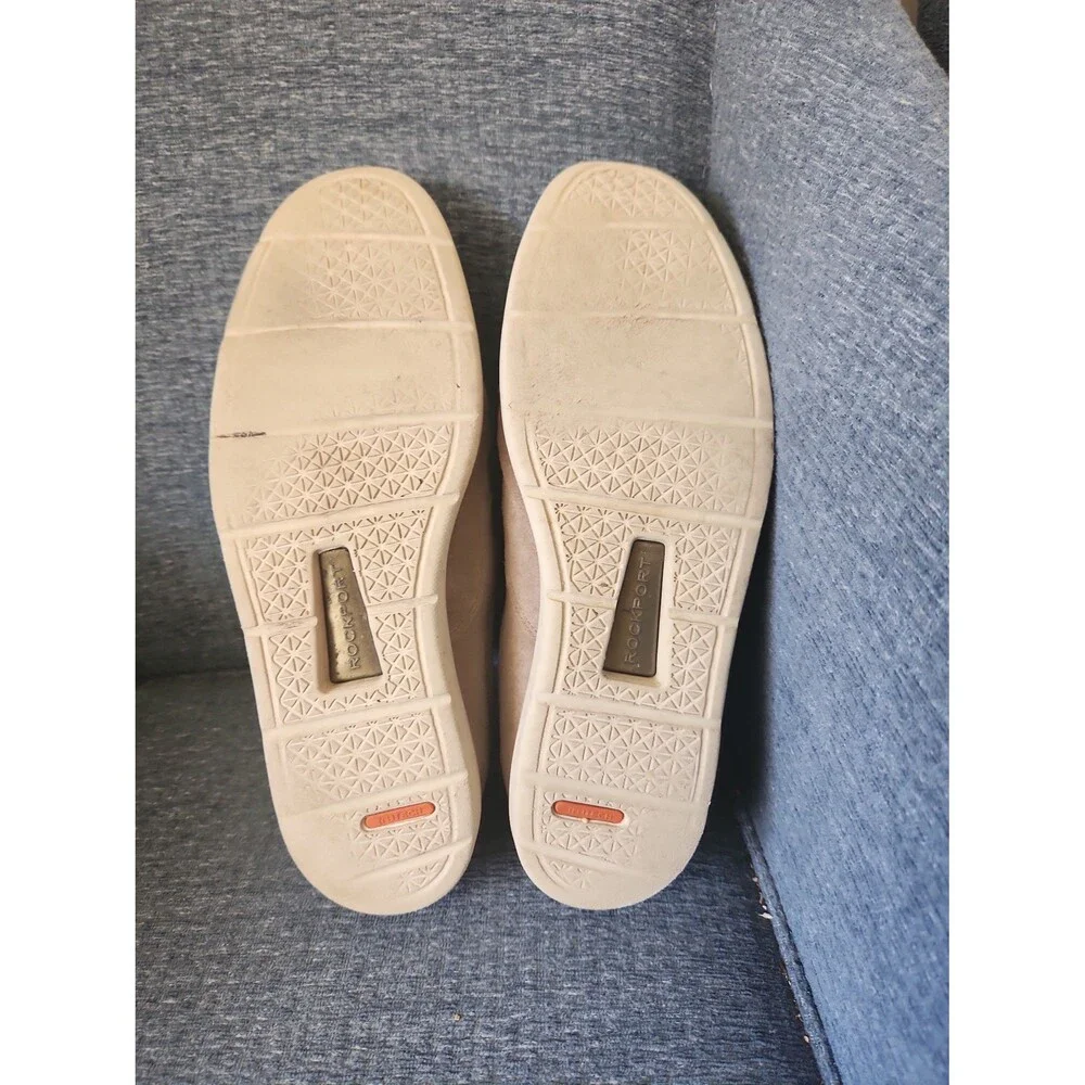 Rockport Men's Taupe Tan Suede Slip-on Shoes Size 9